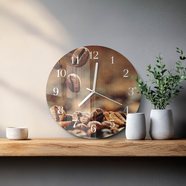 Round wall clock Coffee Beans
