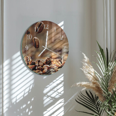 Round wall clock Coffee Beans