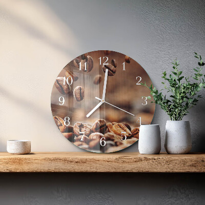 Round wall clock Coffee Beans