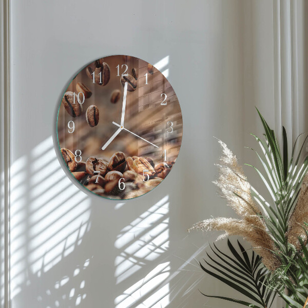 Round wall clock Coffee Beans
