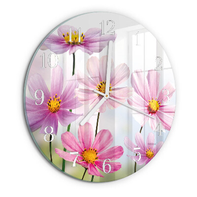 Round wall clock Flowers