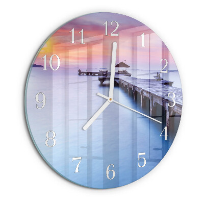 Round wall clock Wooden Bridge