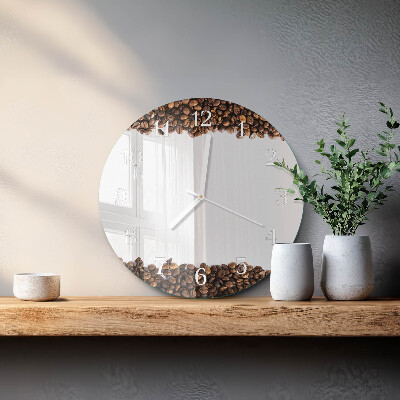 Round wall clock Coffee Beans