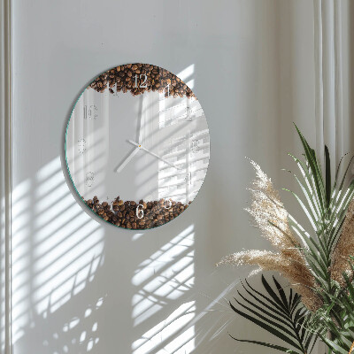 Round wall clock Coffee Beans