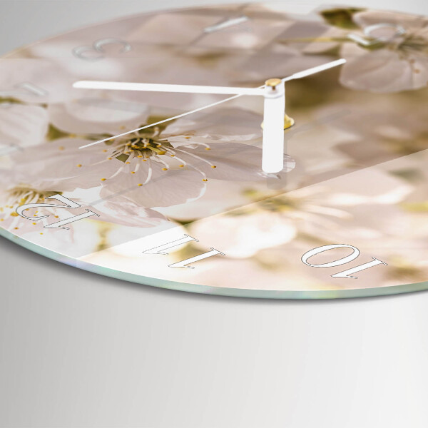 Round wall clock Flowers