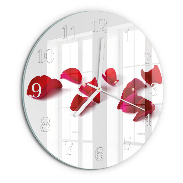 Round wall clock Rose Petals