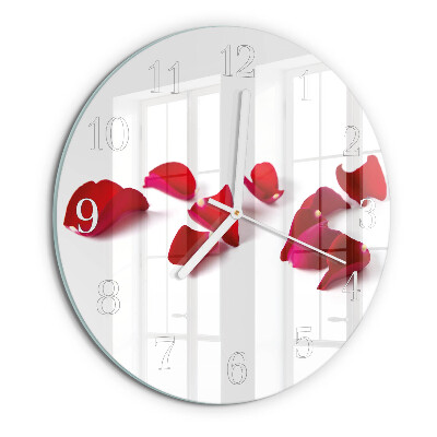 Round wall clock Rose Petals