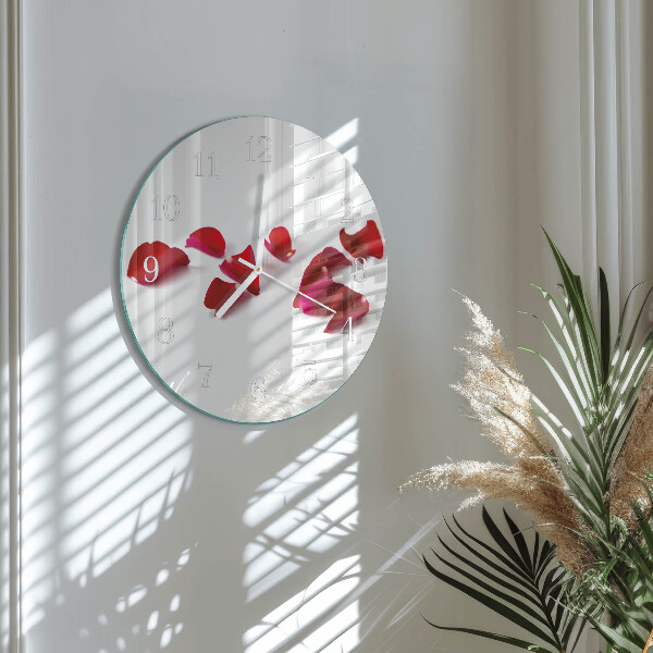 Round wall clock Rose Petals