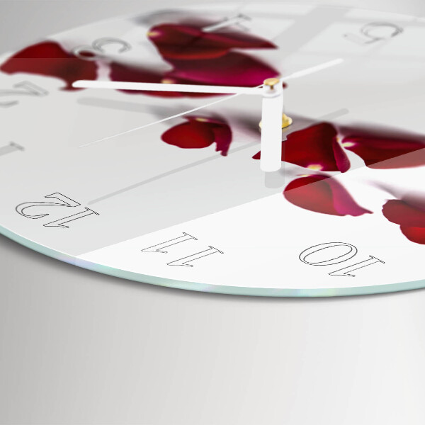 Round wall clock Rose Petals