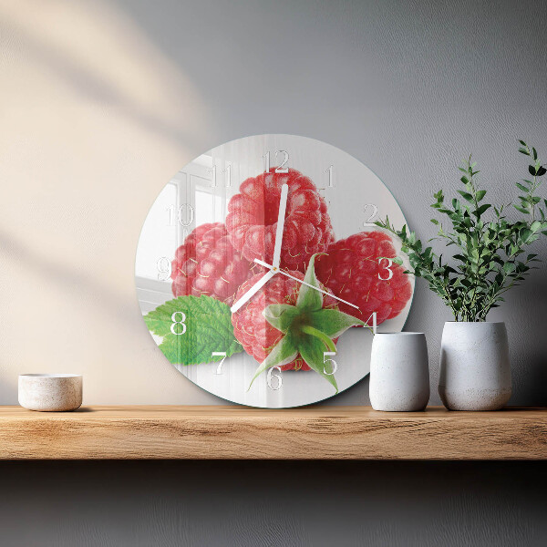 Round wall clock Raspberries