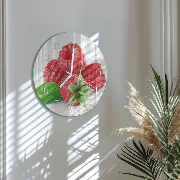 Round wall clock Raspberries