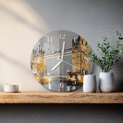 Round wall clock Tower Bridge