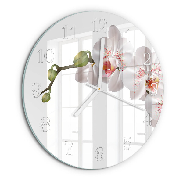 Round wall clock Orchid