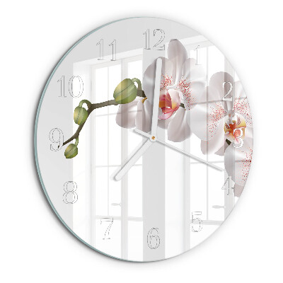 Round wall clock Orchid