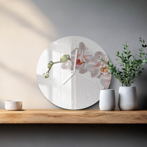 Round wall clock Orchid