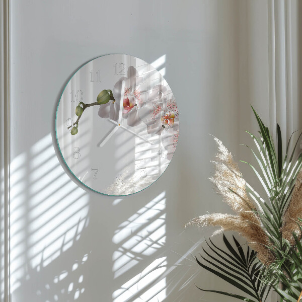 Round wall clock Orchid