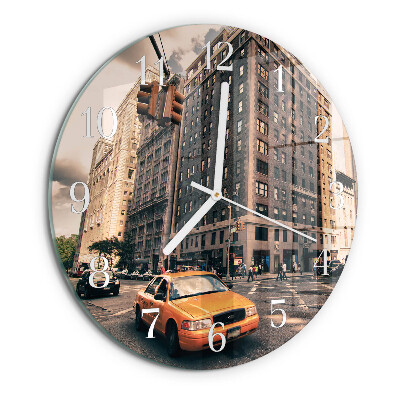 Round wall clock Taxi