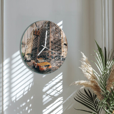 Round wall clock Taxi