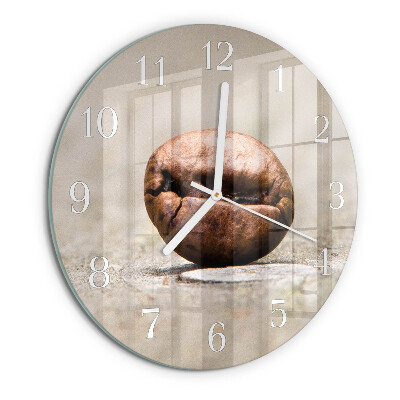 Round wall clock Coffee Bean