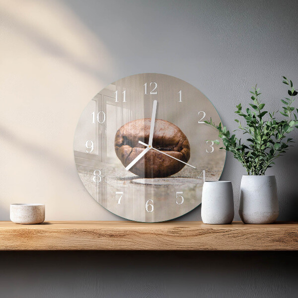 Round wall clock Coffee Bean