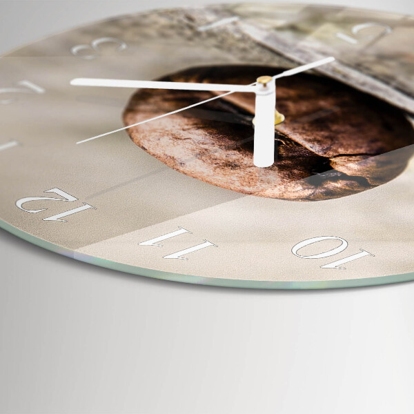 Round wall clock Coffee Bean