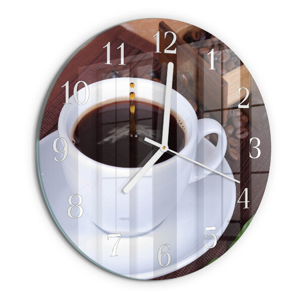 Round wall clock Coffee