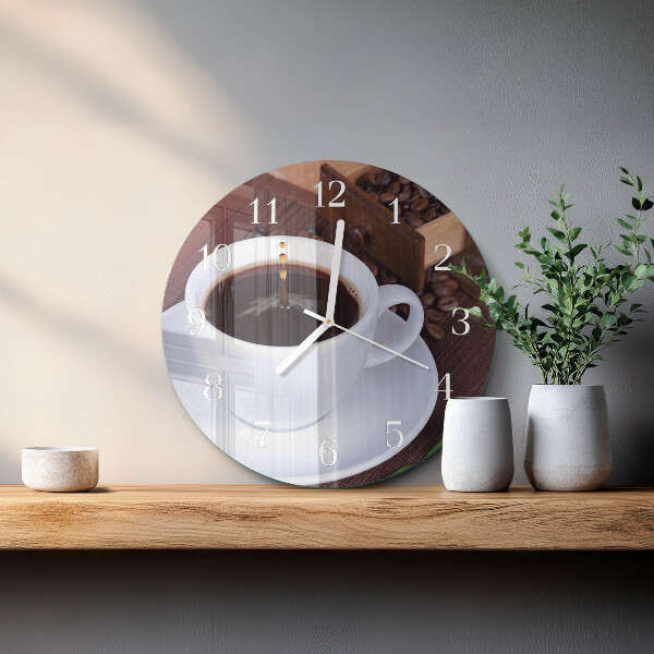 Round wall clock Coffee