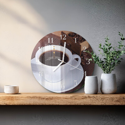 Round wall clock Coffee