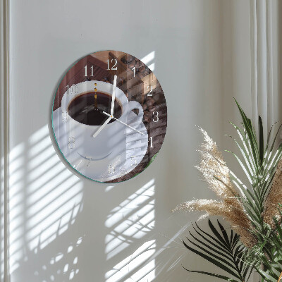 Round wall clock Coffee