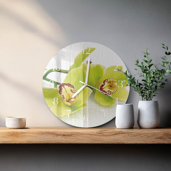 Round wall clock Orchid