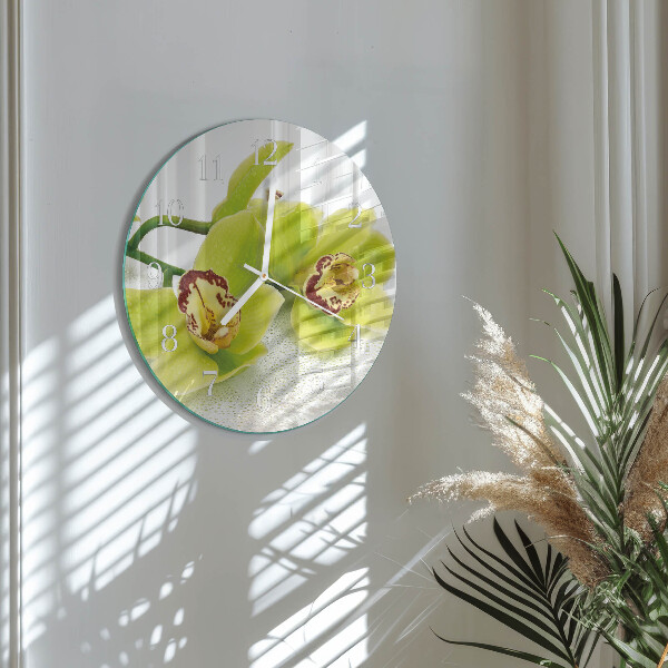 Round wall clock Orchid