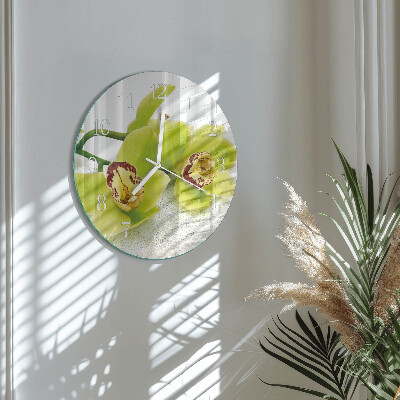 Round wall clock Orchid