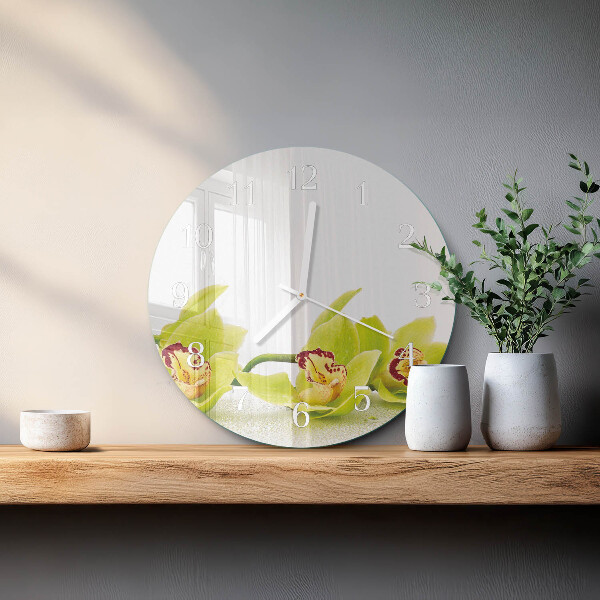 Round wall clock Orchid