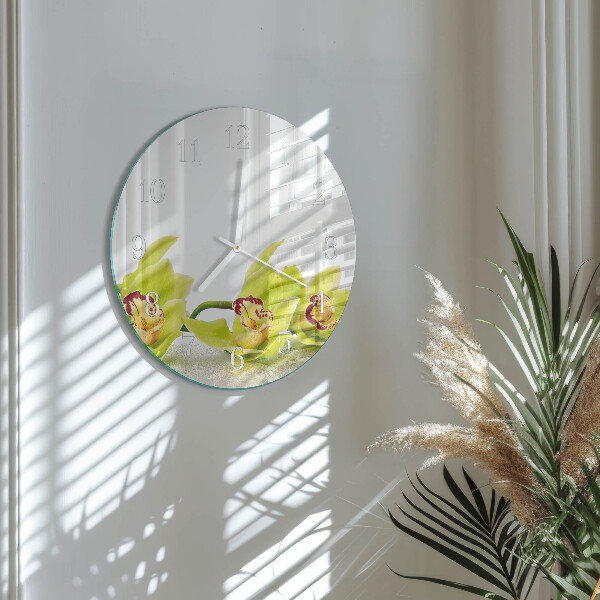 Round wall clock Orchid