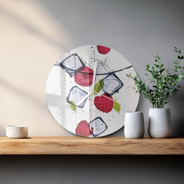 Round wall clock Raspberries