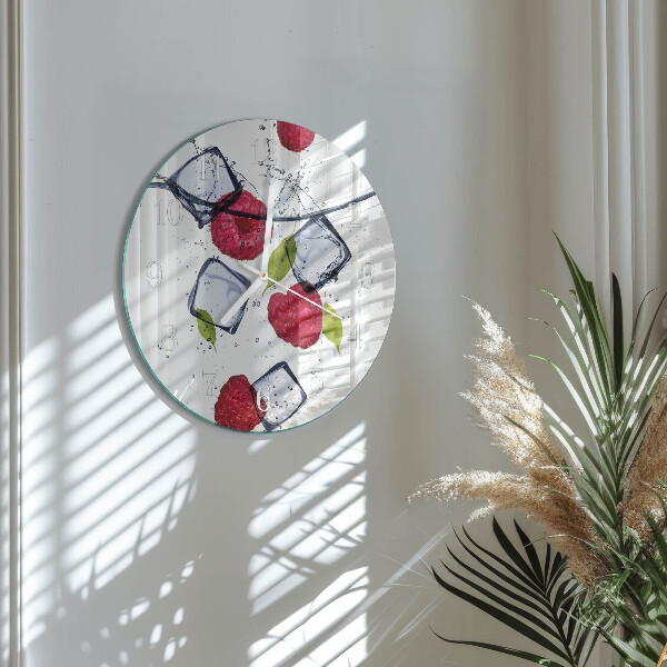Round wall clock Raspberries