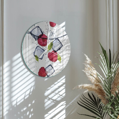 Round wall clock Raspberries