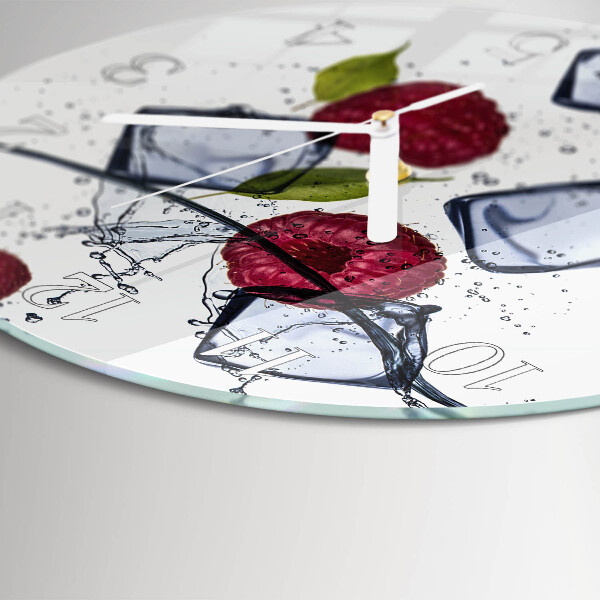 Round wall clock Raspberries