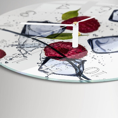 Round wall clock Raspberries
