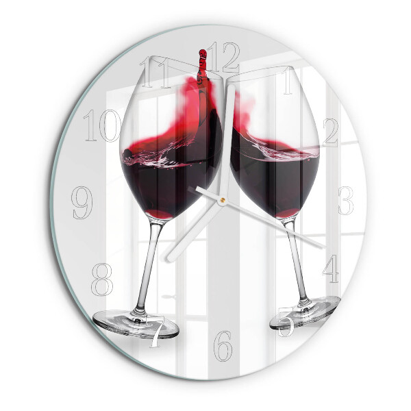 Round wall clock Wine