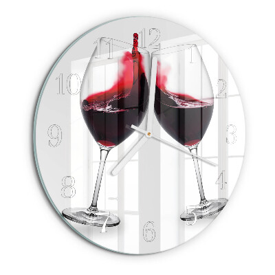 Round wall clock Wine