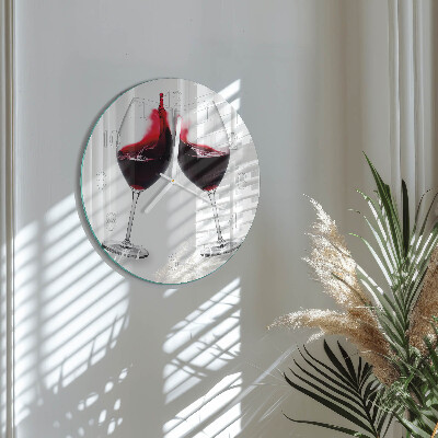 Round wall clock Wine