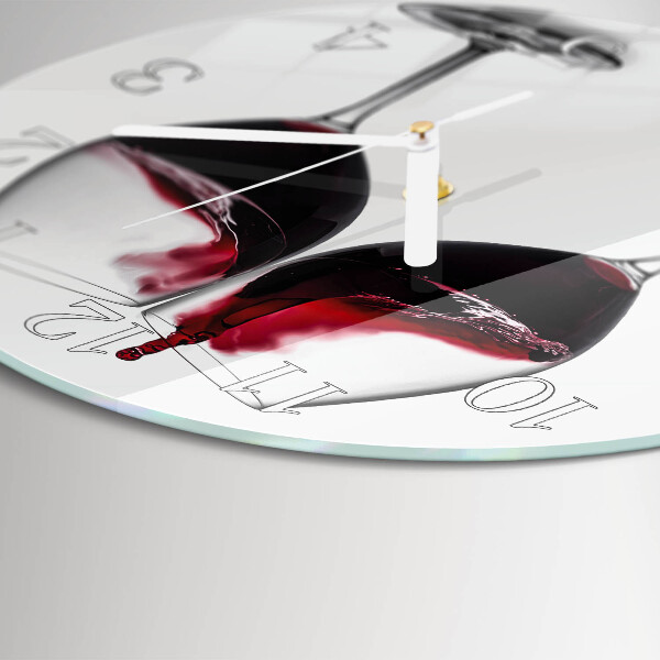 Round wall clock Wine