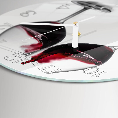 Round wall clock Wine