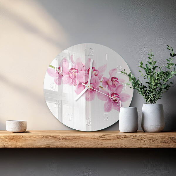 Round wall clock Orchid