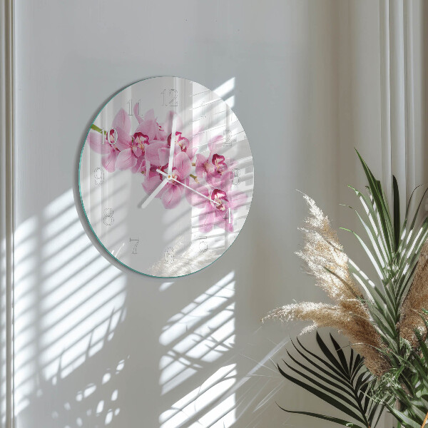 Round wall clock Orchid