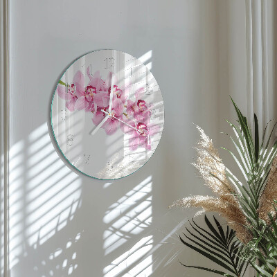 Round wall clock Orchid