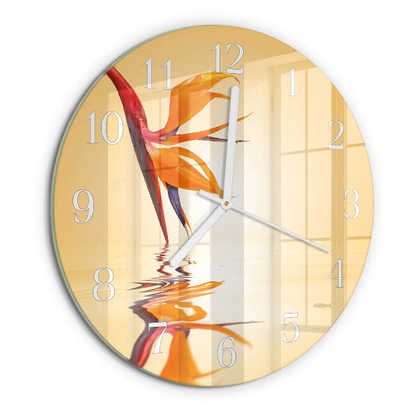 Round wall clock Flower