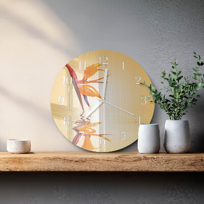 Round wall clock Flower