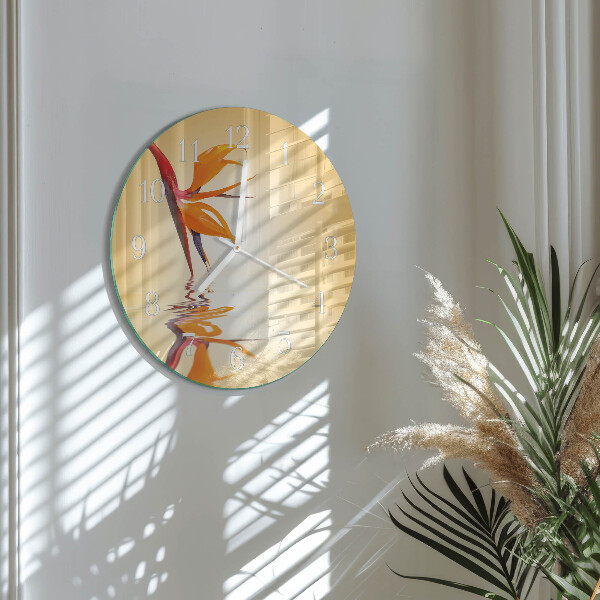 Round wall clock Flower